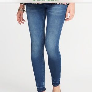 Faded Blue Maternity Low-panel Rockstar Jeggings